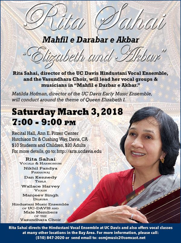 Sahai Flyer for March Concert